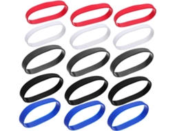 50 peças de pulseiras elásticas de silicone macio