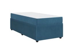 Conjunto 1 Cama Moderna Vidaxl Azul Tecido (100 X 200 Cm)