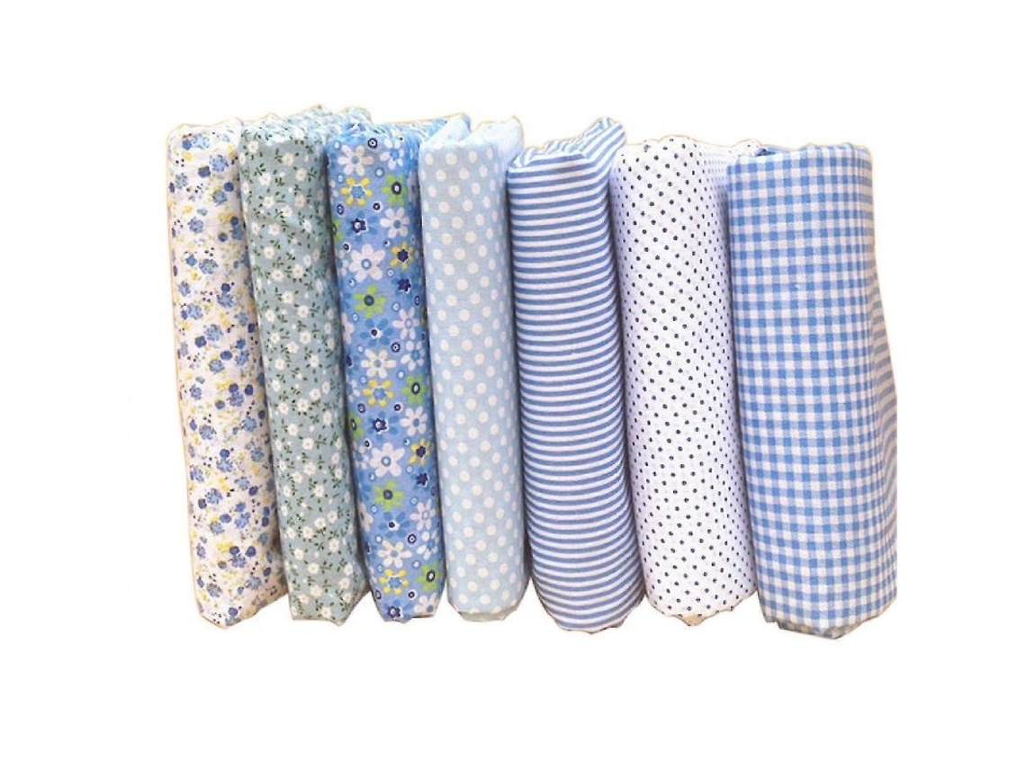 2026 7 Peças de Tecido de Algodão para Costura com Padrões Diferentes, Conjunto para Patchwork e Quilting Manual