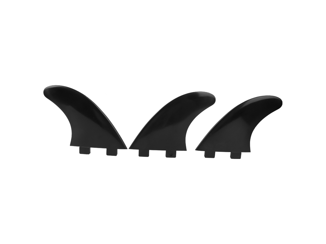 2026 conjunto de 3 Piezas de Aletas Pvc Derecha Media Izquierda para Tabla de Surf Paddle Board Accesorios Negro