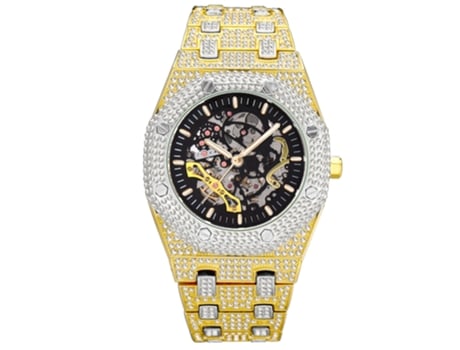 Relógio Diamante TRUMSEN Homem V300 (Aço Inoxidável - Dourado + Prateado)