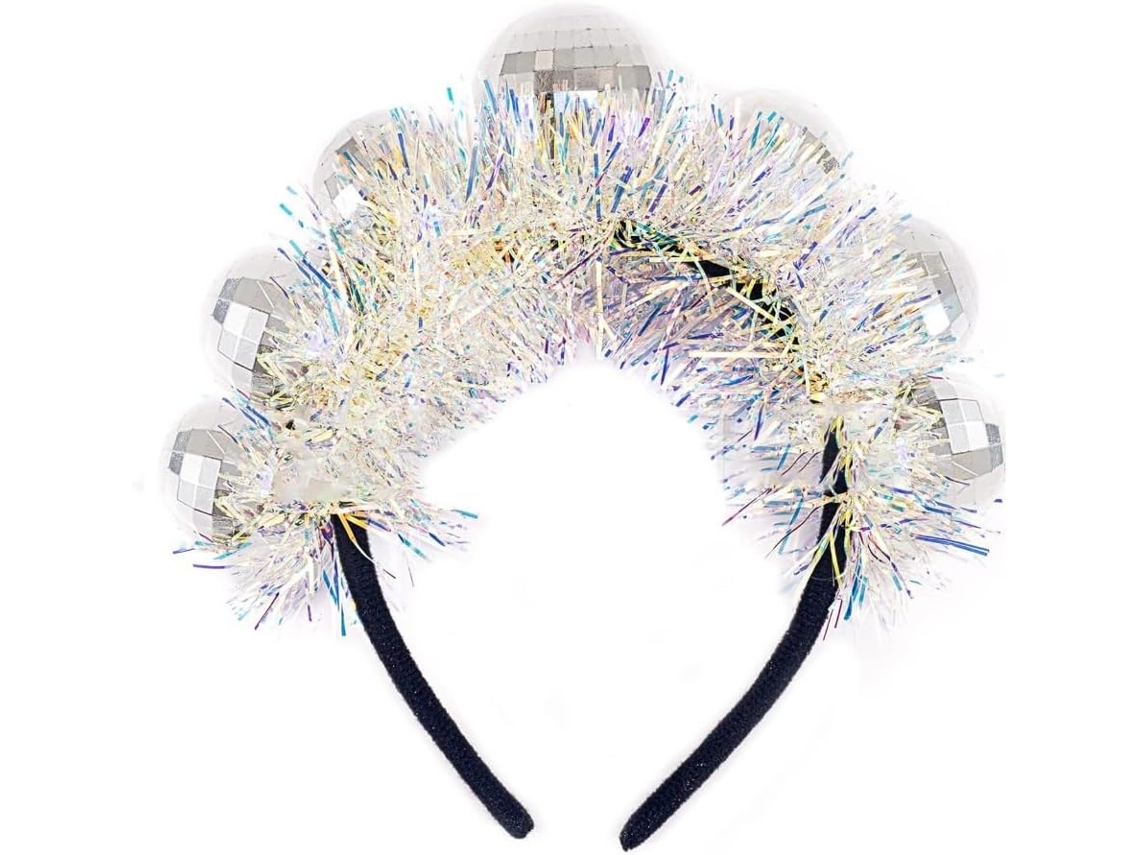 Tiara Vintage com Efeito Espelhado para Festa de Aniversário Dos Anos 70. SFUSHOS