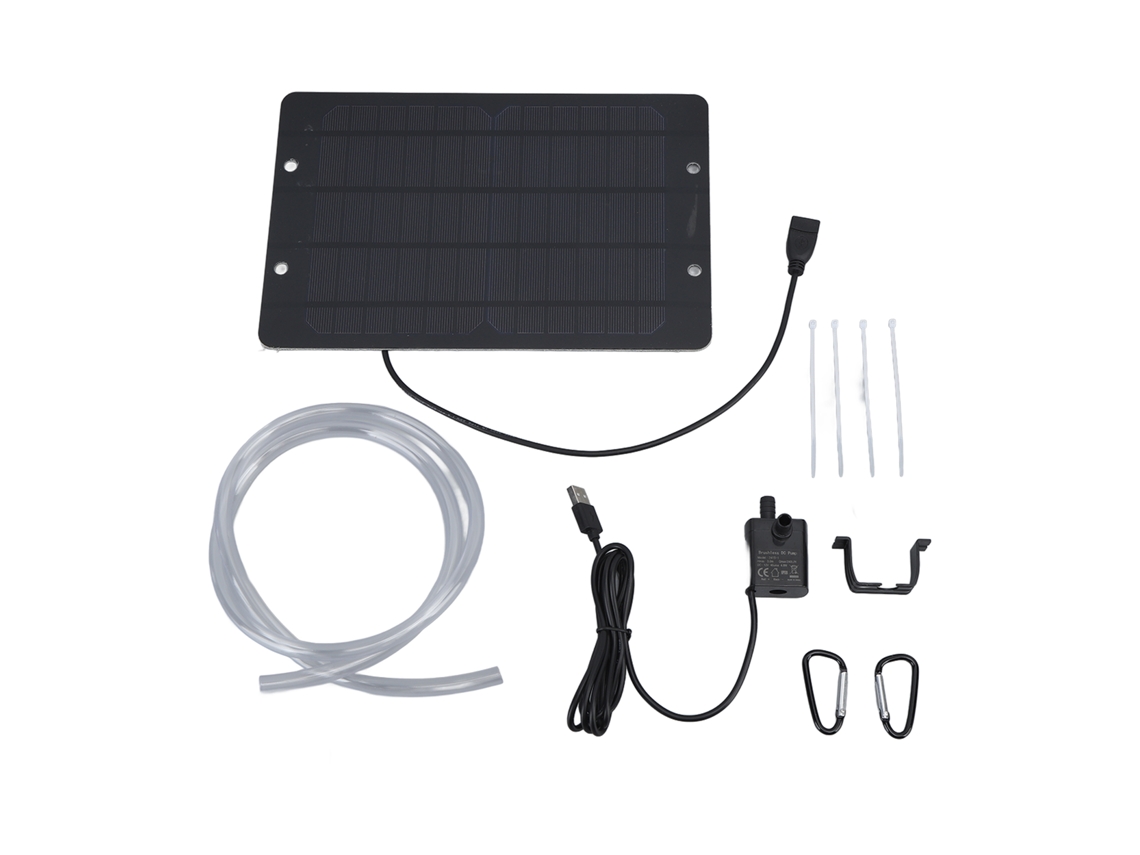 Primerox bomba de água solar com painel 6v 10w, USB, para piscina, jardim, banheira de pássaros