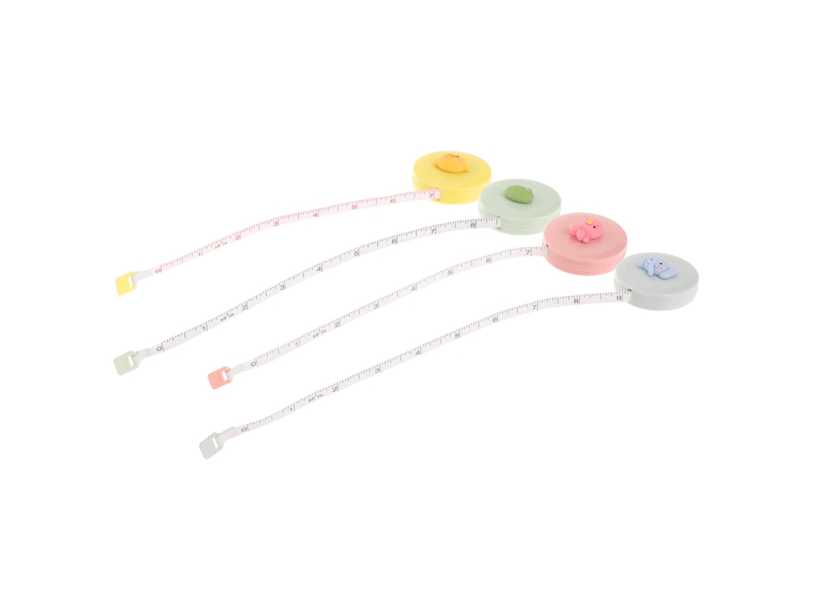 Conjunto De 4 Fitas Métricas Retráteis Coheali Para Costura, Flexíveis E Fáceis De Transportar, Feitas De Plástico, Para