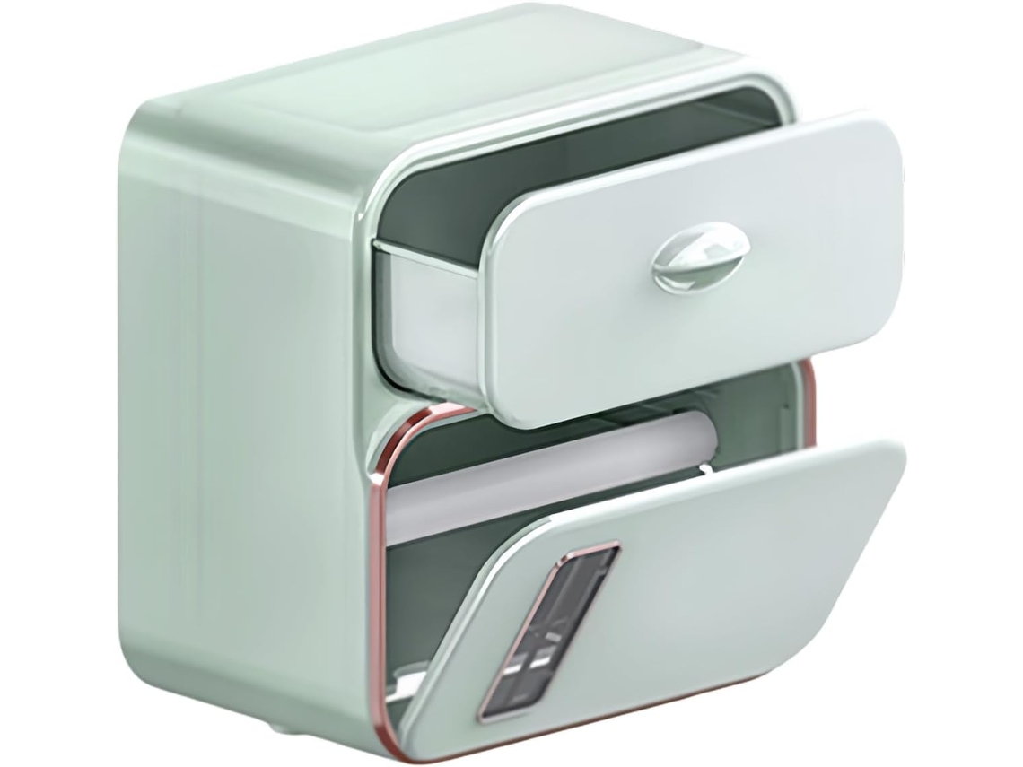 Porta Lenços De Parede | Porta Papel Higiênico Adesivo Com Gaveta Para Banheiro, Hotel, Cozinha E Sa Gokoco