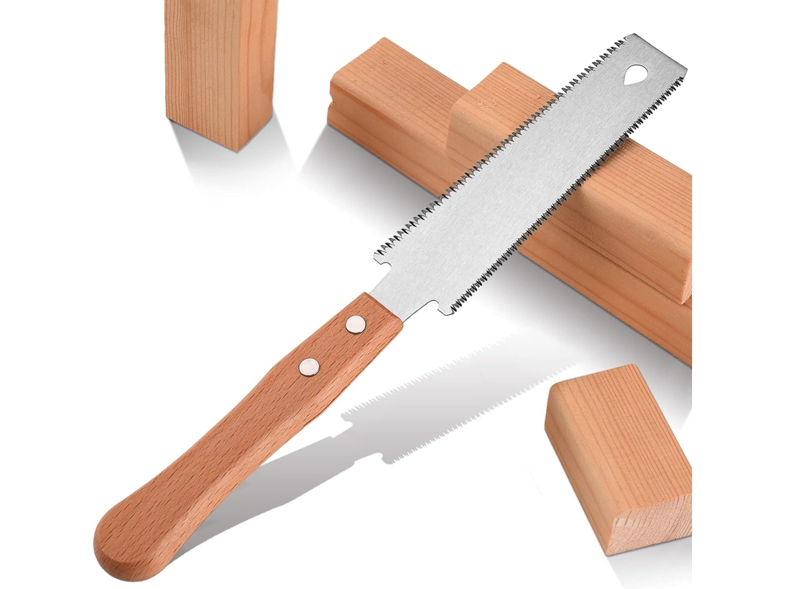 Sierra manual de 6 polegadas com lâmina de fio duplo, ferramenta leve para DIY