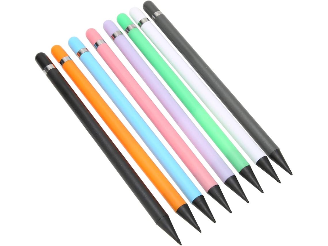 Lápis de Carbono e Plástico para Estudantes, Conjunto de 8 Peças, Caneta Stylus para Tela Sensível Ao Toque SFUSHOS