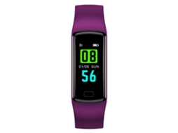 Pulseira inteligente F1 Plus com monitoramento de frequência cardíaca e sono, roxa