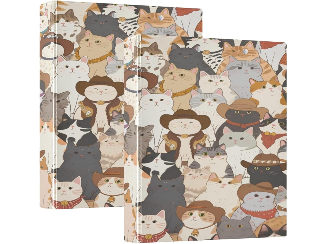 Massa Com Design Animado Prancheta Gato Caubói Legal 3, 8cm Escolar, Embalagem Com 1 2 Massas Sortidas, 200 Folhas