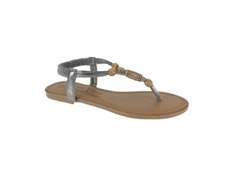 Sandália Casual Beppi Senhora Chumbo