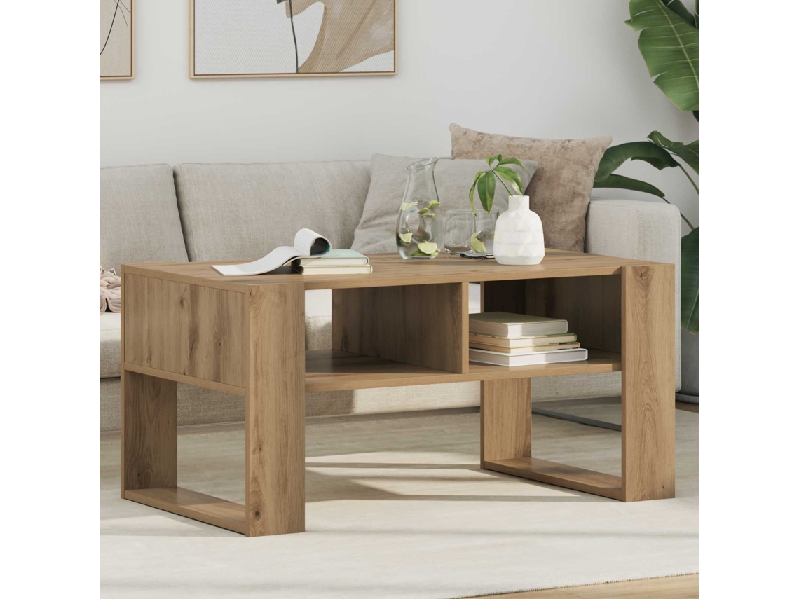 Vidaxl Mesa De Centro Carvalho Artesanal 92 X 53 X 45 Cm