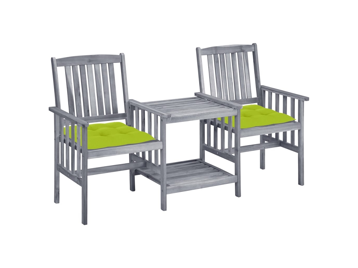 Garden Chair With Tea Table, Garden Chairs With Tea Tables Vidaxl Cinzeto Madeira De Acácia (n/a)