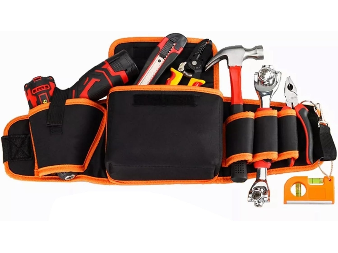 Bolsa De Cintura Multifuncional Haofy Para Ferramentas Manutenção Furadeira Elétrica, Organizada E Elegante Para