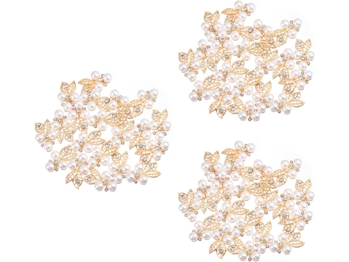 Conjunto De 60 Peças Com Pérolas E Strass Para Acessórios De Cabelo, Presilha Elegante E Decoração De Cabeça.