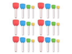 Mali 24pcs Pincéis de Esponja Coloridos Diy com Cabo de Madeira para Crianças Ferramenta de Pintura