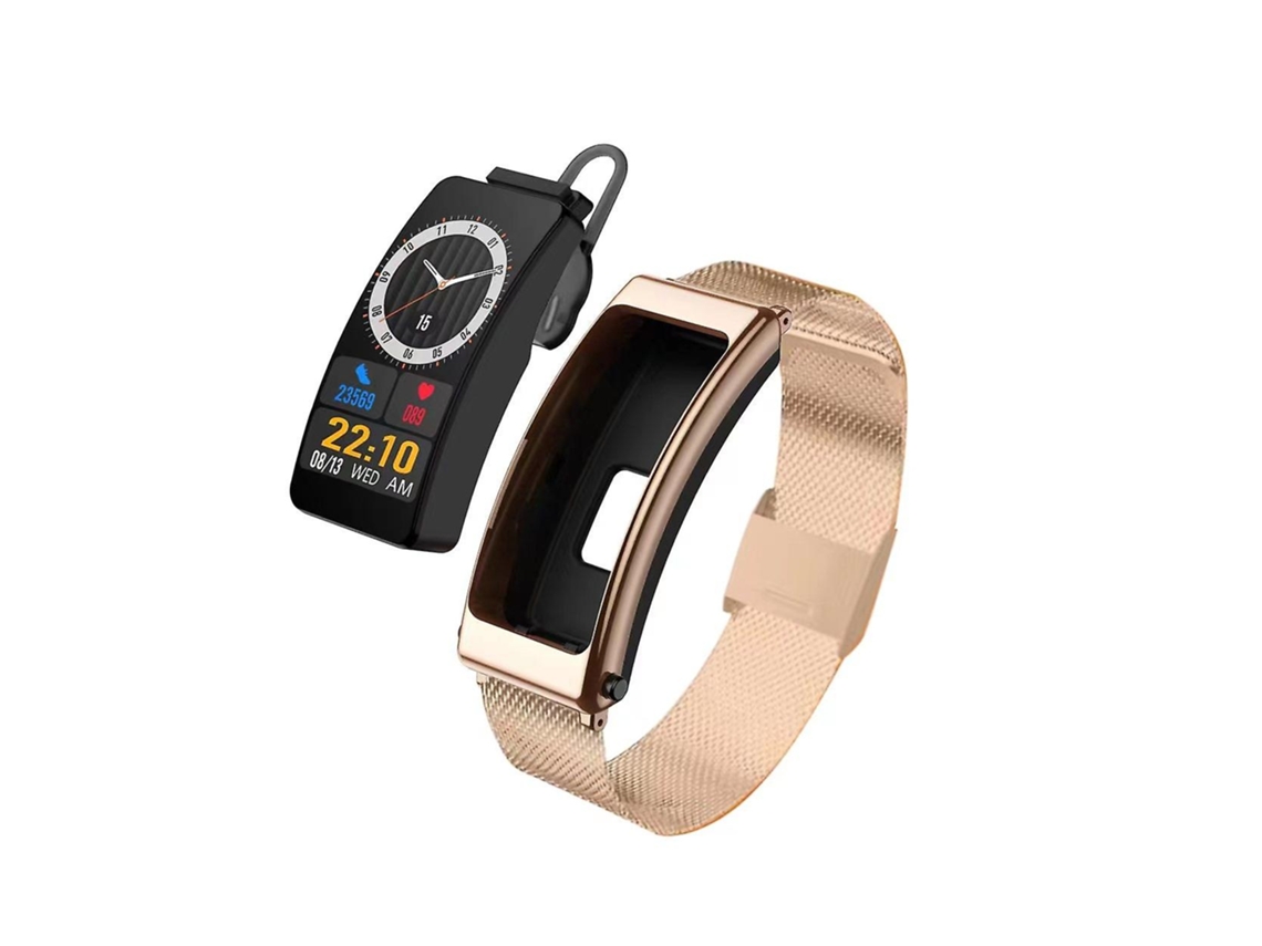 Fone de ouvido com pulseira de aço de 1,14 polegadas e relógio inteligente Ly Ebike destacável