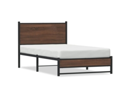 Bed Frame, Bed Frames Vidaxl Marrom Aço (107 X 203 Cm)