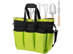 Bolsa organizadora impermeável para ferramentas de jardinagem com vários compartimentos.