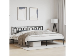 Vidaxl Estrutura De Cama Com Cabeceira 193x203 Cm Metal Preto