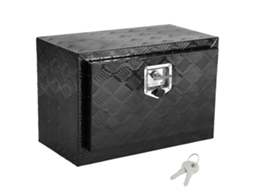 Caixa de Ferramentas para Camião 610x355x405mm Chassis Inferior Armazenamento Liga Alumínio Montagem com Fechadura e Chaves Reboques, Carrinhas Carga