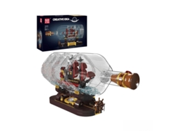 Mould King Navio Numa Garrafa Mini Queen 10085