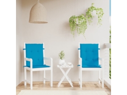 Vidaxl Almofadões Lombares P/ Cadeiras De Jardim 2pcs Oxford Azul