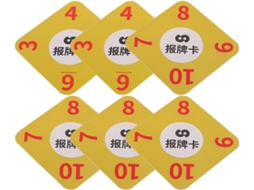 Conjunto De 6 Cartas De Pôquer Amarelas Em Pvc Para Contagem E Memorização