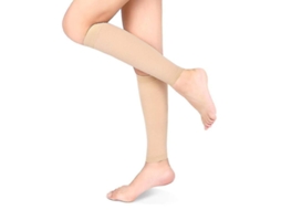 Mangas De Compresión Gradual Para Piernas, Medias Sin Pie Antidesviantes, 20-30mmhg, Para Hombre Y Mujer, Talla M Color Da Pele