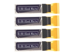 Kit de Módulo de Pantalla LCD Digital 0.69 Polegadas 96x16 Interface Spi Iic 14 Pinos (4 Peças) S/MARCA