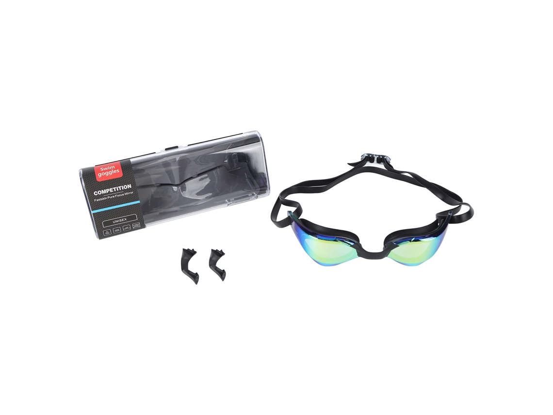 óculos de Natação Adulto Sem Vazamento Uv Proteção Lentes Hd para Corrida de Natação Preto S/MARCA