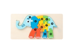 Brinquedo Educativo Montessori Para Crianças Dos 3 Aos 5 Anos, Puzzle Numérico Com Números De 1 A 10 Ursinho Hexinyigjly