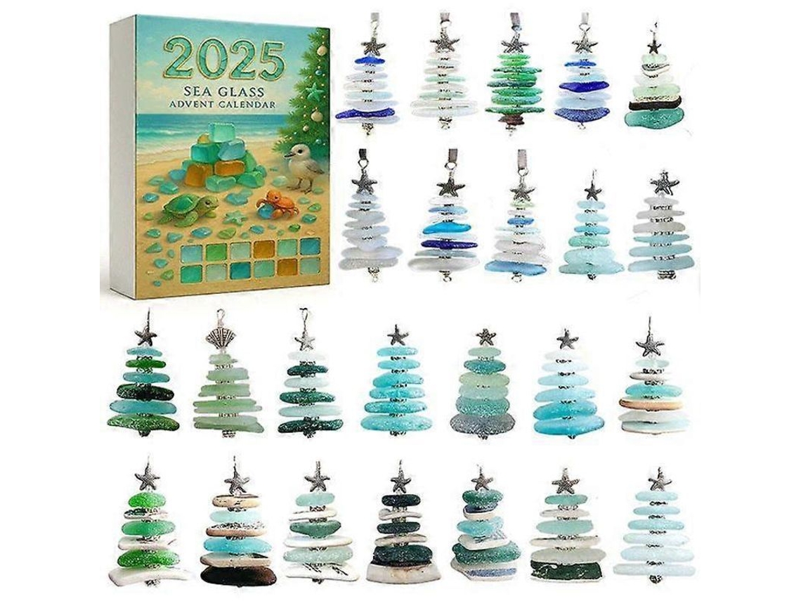 Calendário de Natal 2025 Decoração Acrílico Estilo Oceânico Nova Line