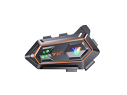 Fone De Ouvido Para Capacete De Motocicleta Bluetooth 5.0, Intercomunicador Sem Fio, Viva Voz, Estéreo, Rgb, Luzes Coloridas Ly Ebike