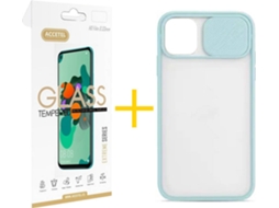 Kit Capa + Película 1 X iPhone 11 Pro Max Skyhe Gel Protection Verde Claro