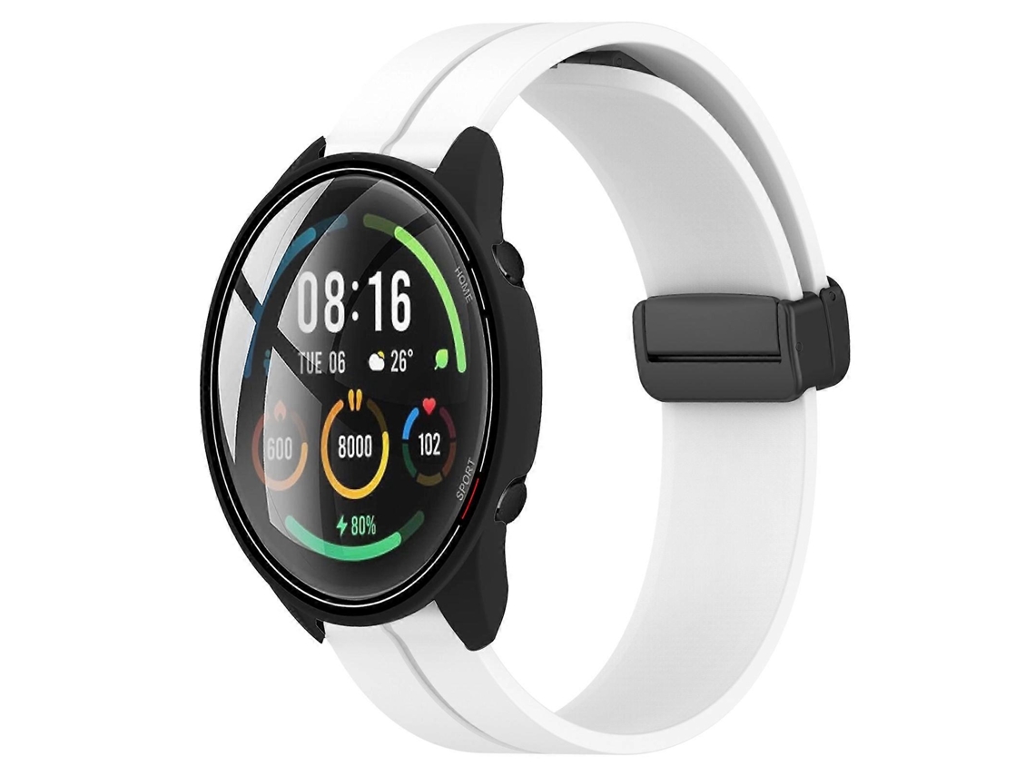 Pulseira De Silicone Com Fecho Magnético Para Xiaomi Mi Watch, 22 Mm, Cor Sólida.