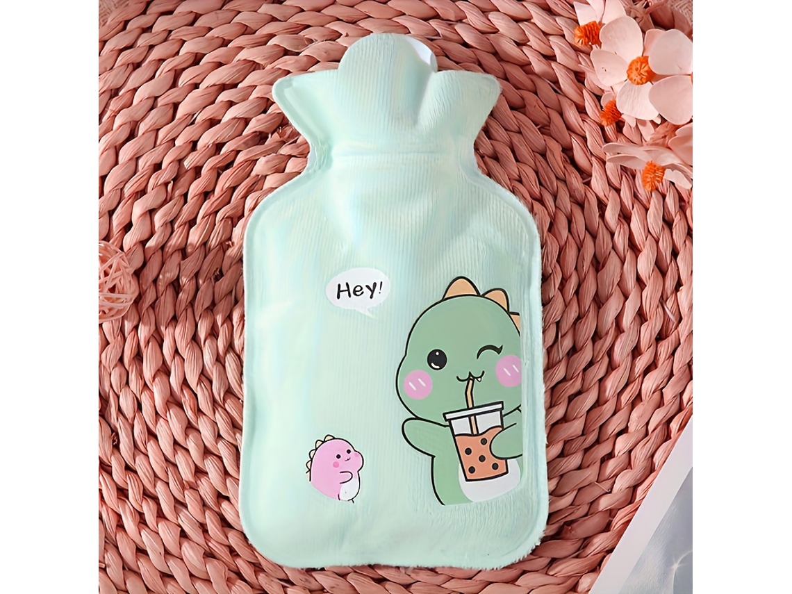 Bolsa de água quente felpuda, com desenho de desenho animado, manual, não elétrico, 350 ml STELASPLEN