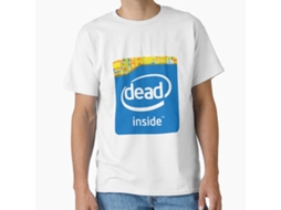 Rockinstone Intel Dead Inside Meme Humorous Slogan Graphic T-shirt Size:m
