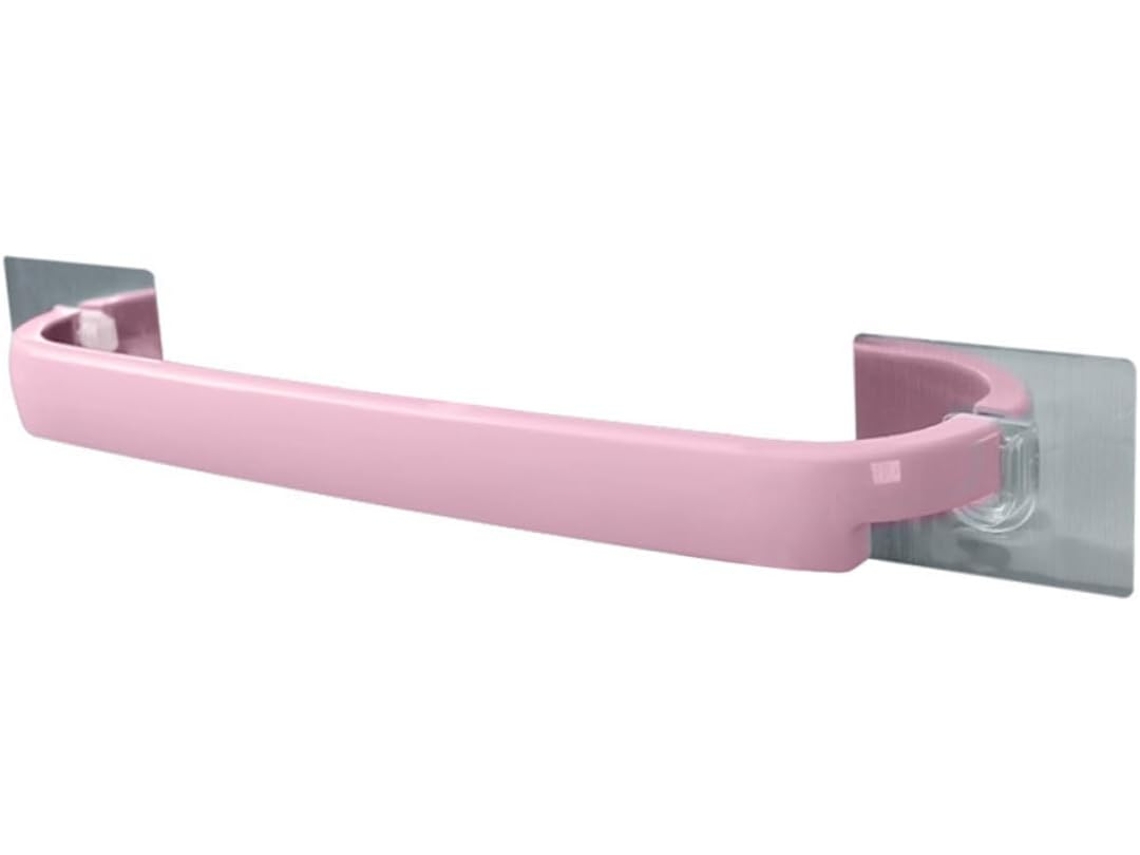 Rack De Toalhas Autoadesivo Rosa De 1 Peça, Prateleira De Armazenamento De Parede, Sem Necessidad Gokoco