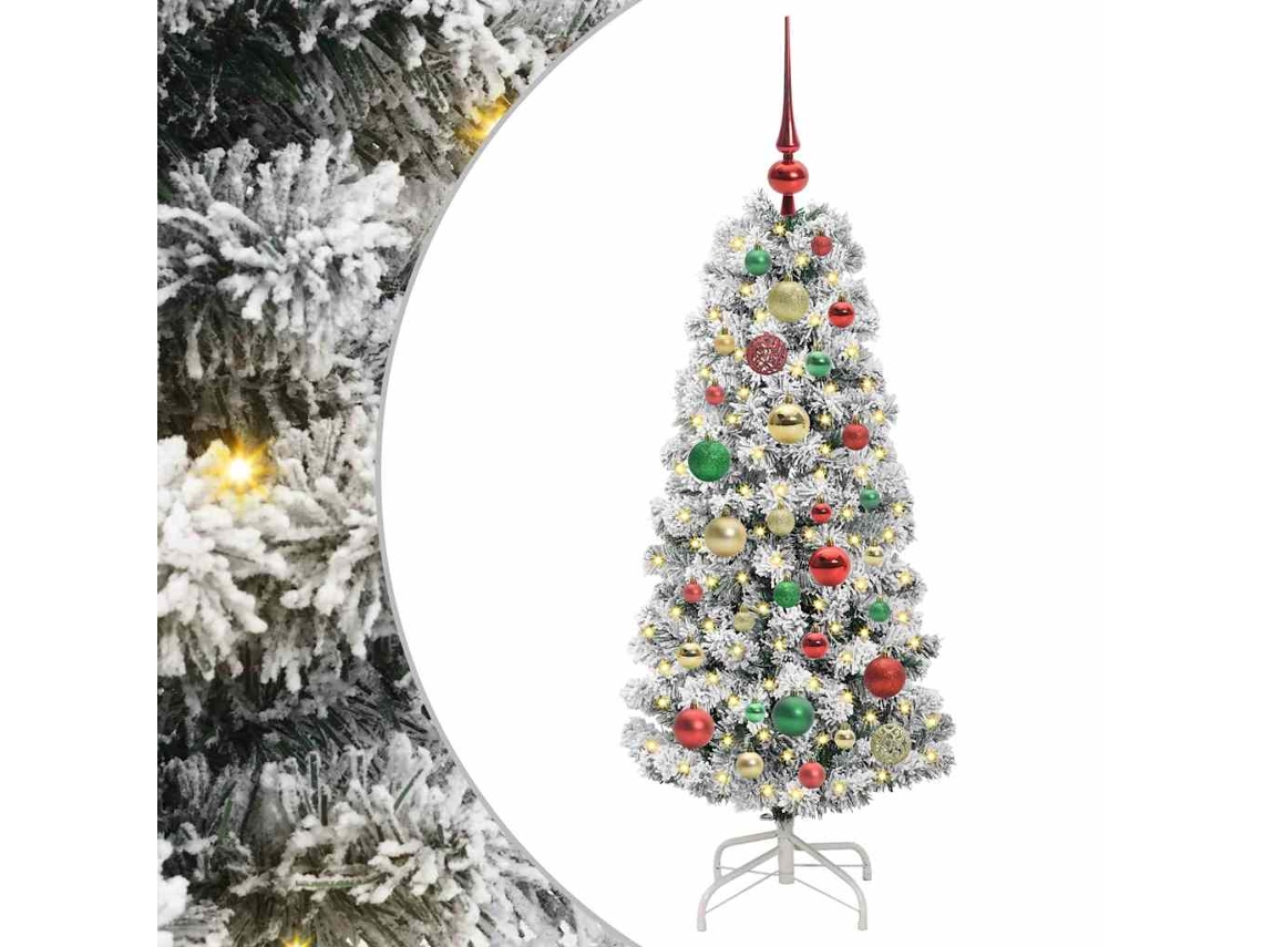 Conjunto 1 Decoração De Árvore De Natal Vidaxl Verde Pvc (120 Cm)