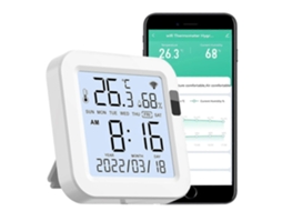 Monitor De Temperatura E Umidade Wi-fi: Sensor Inteligente De Temperatura E Umidade Aprimorado Com Tela Lcd Grande Retroiluminada E Alertas Do Ap