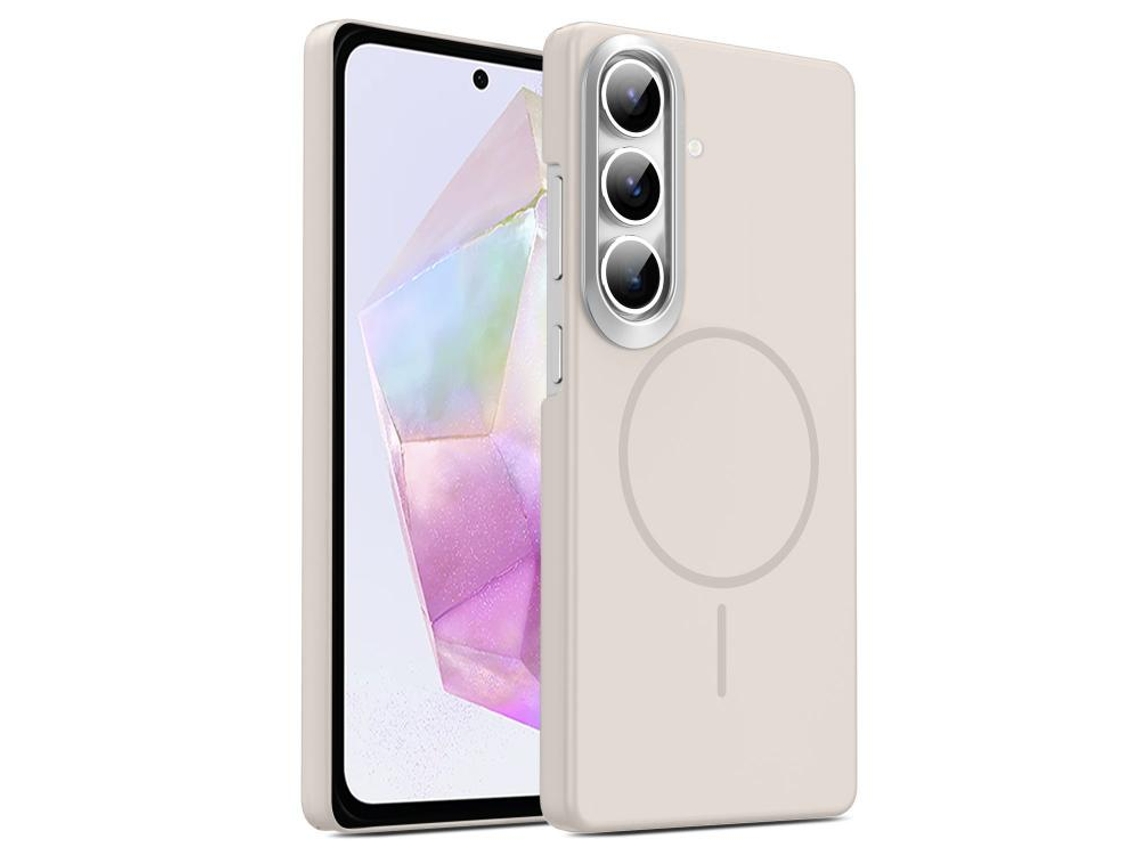 Capa Para Samsung Galaxy A35 5g Fina Circular Magsafe À Prova De Choque Dourada Em Policarbonato Summit Stone
