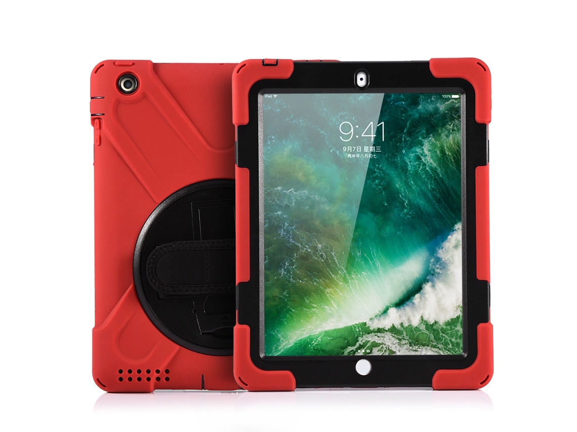 Aetheria capa Protetora Shockproof para Ipad 2/3/4 com Suporte e Cinto de Mão Vermelha