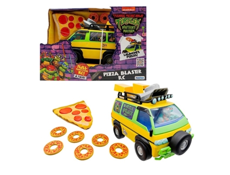 TORTUGAS NINJA Camion Lanzador de Pizza Rc 22 cm (Idade mínima recomendada: 3 anos)