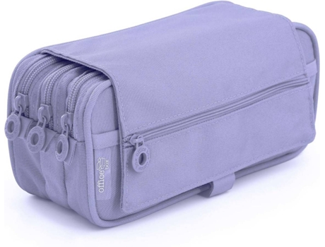Estojo Escolar OFFICEBOX Escolar (Poliéster - 22 x 11 x 9 cm - Roxo Claro)