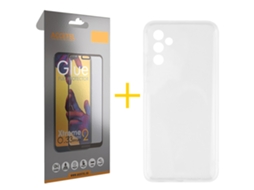 Pack 1 x Película de Vidro Temperado Full + Capa ACCETEL Samsung Galaxy S25 + 5G (PLUS) Silicone Líquido Transparente Clear