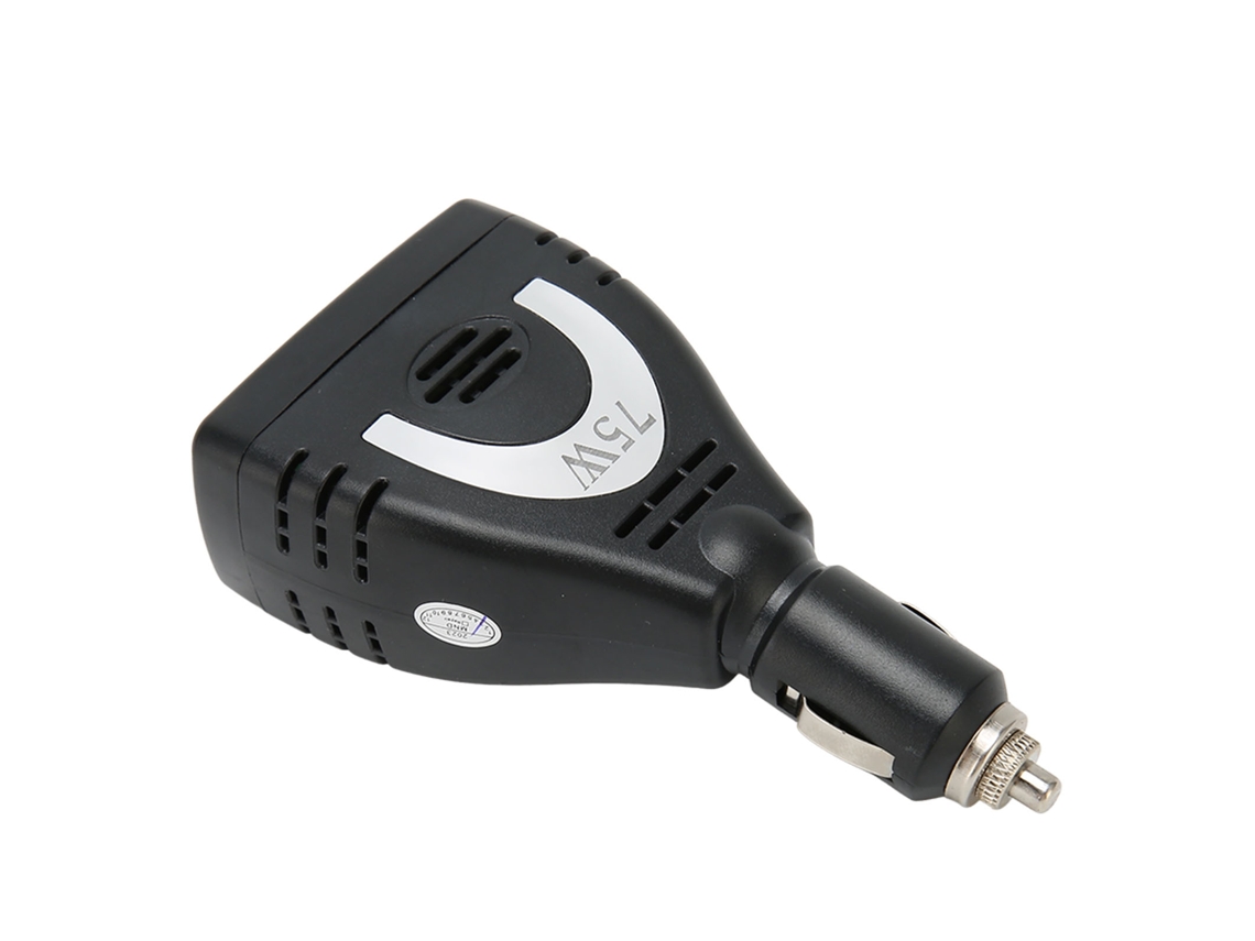 Inversor De Carro 12v Para 220v 75w Com Usb Proteção Baixa Tensão