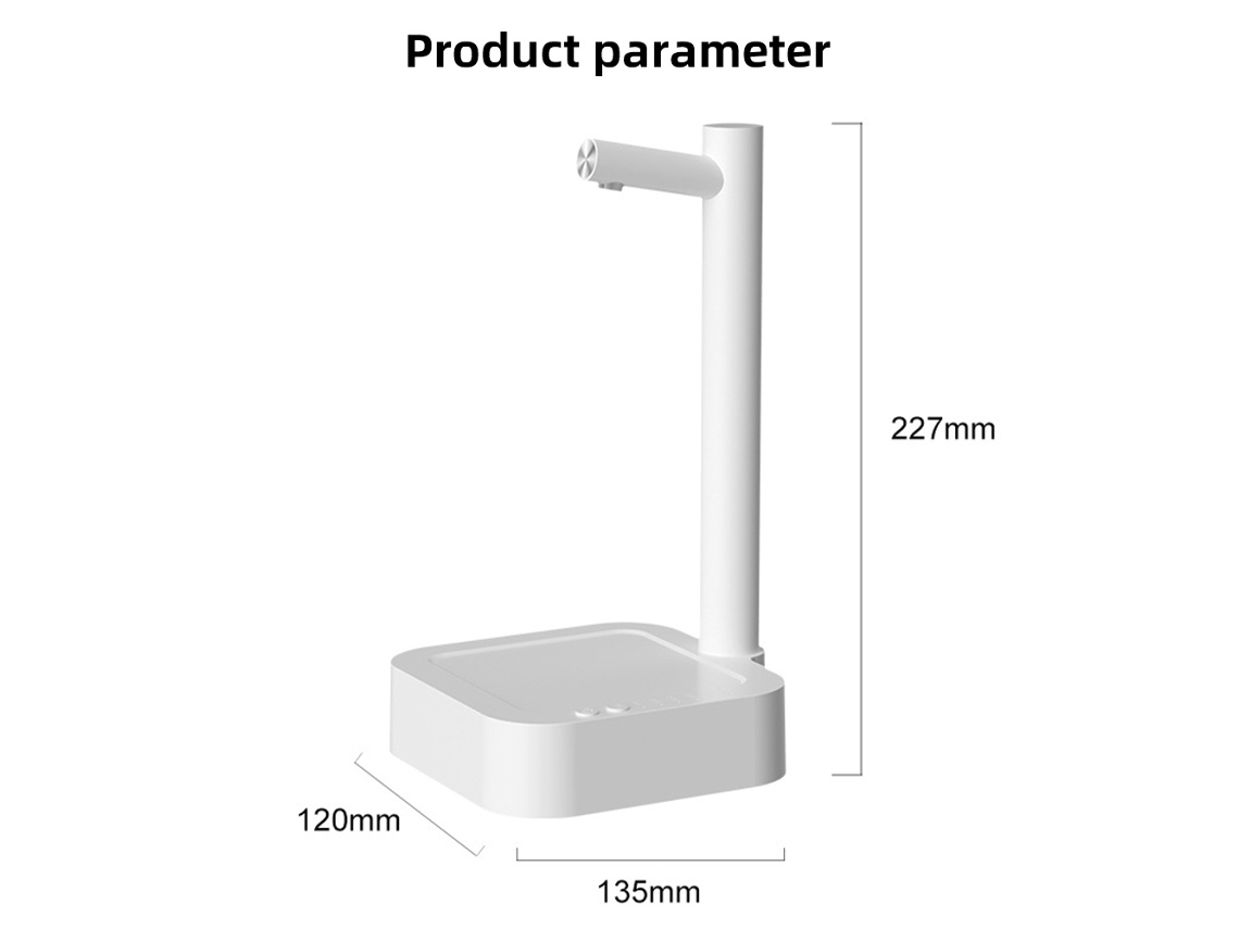 Dispensador inteligente de água de mesa com bateria 1800mah para garrafas de 5 galões usb | S/MARCA
