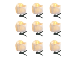 Brancas Quentes Conjunto 9 Velas Natal Led Decoração Árvore Controle Remoto Clipes Luzes Piscantes MDUG