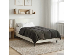 Vidaxl Edredom De Verão Simples Antracite 155 X 220 Cm Microfibra