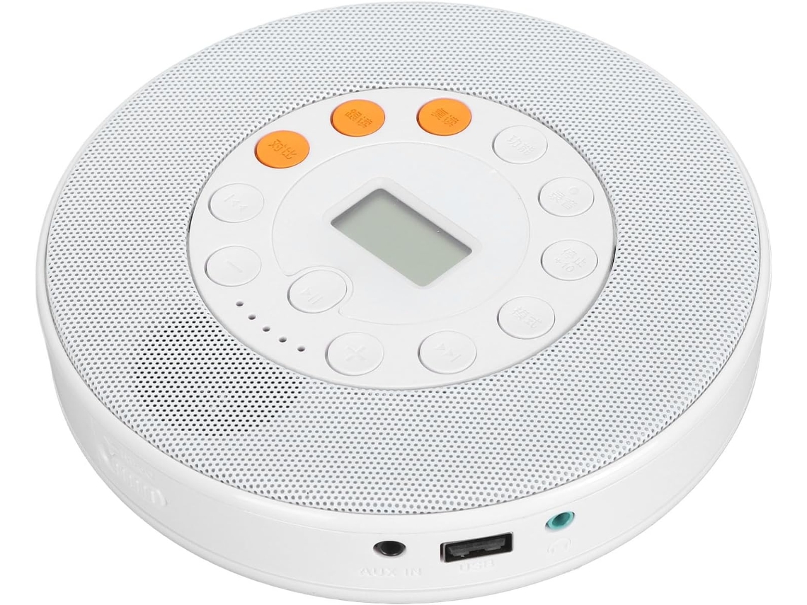Leitor Cd Portátil E Recarregável Com Bateria De 2000 Mah, Compátivel Com Cds E Cd-rw Mp3, Com Alto-falante